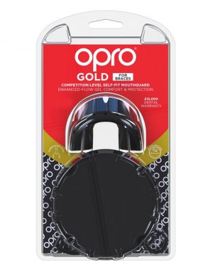 Opro Gold Competition Level (Fixed Braces) - Black